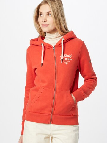 Superdry Sweatjacke in Rot: predná strana