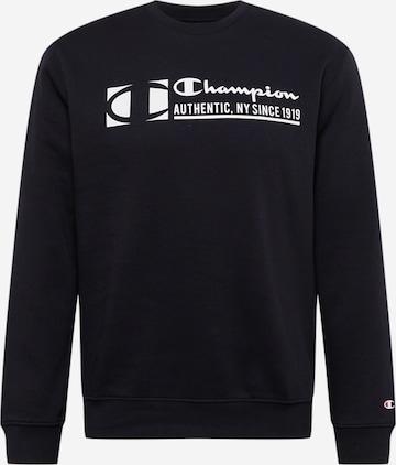 Sweat-shirt Champion Authentic Athletic Apparel en noir : devant