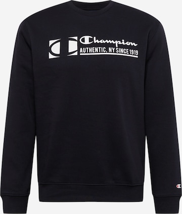 Champion Authentic Athletic ApparelSweater majica - crna boja: prednji dio