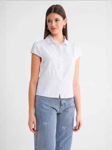 MixRay Bluse in Weiß