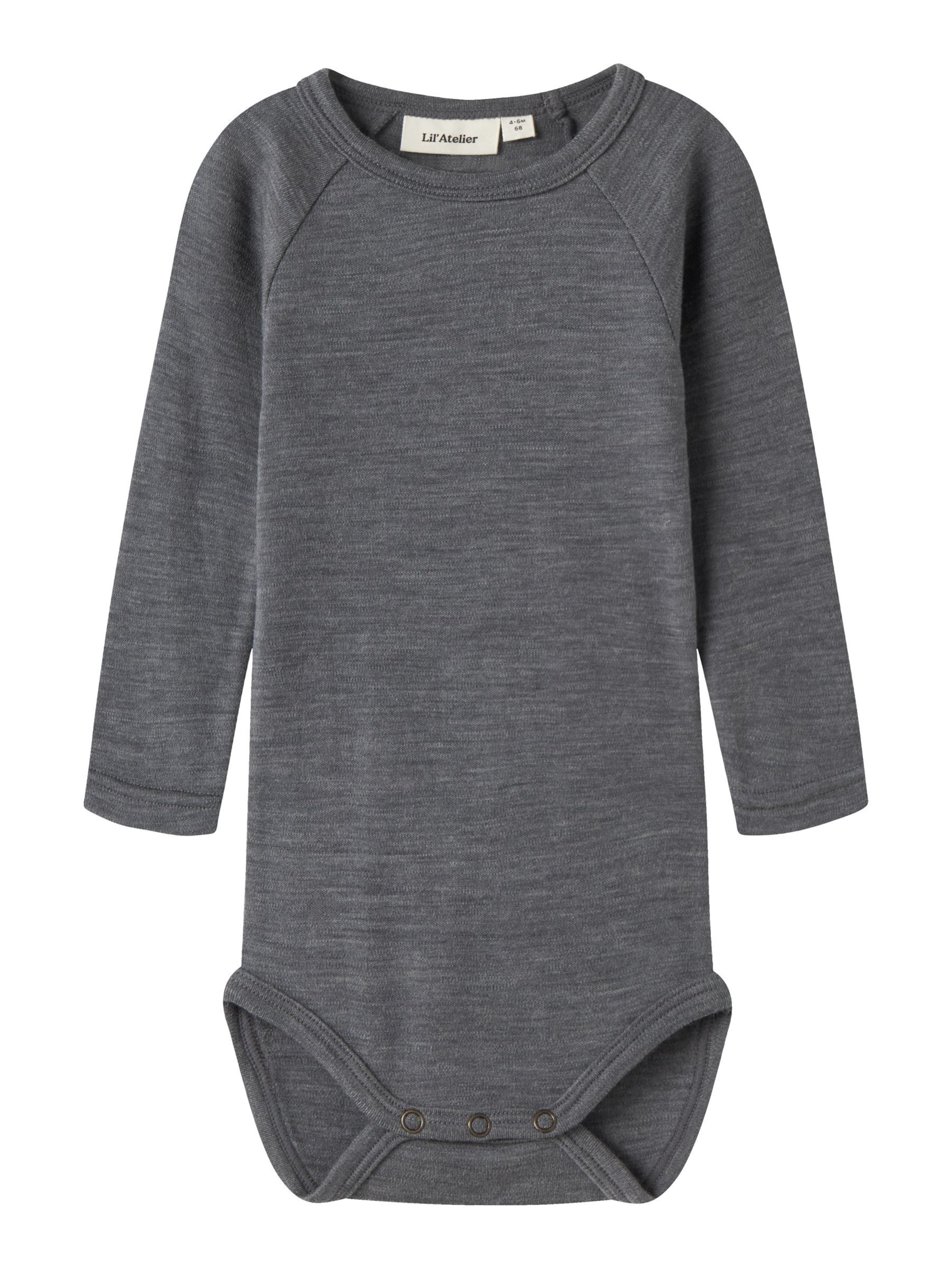 Lil'Atelier - Pijama entero/body en gris: frente