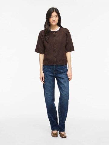 VILA Knit Cardigan 'LIGA' in Brown