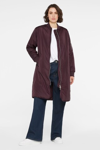 SENSES.THE LABEL Lange Jacke im Blouson-Stil in Rot: Vorderseite