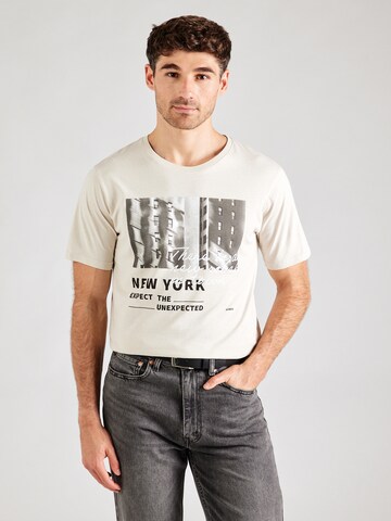 JJ Rebel - Camisa 'JREBTHEO' em bege: frente