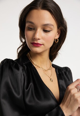 Camicia da donna di faina in nero
