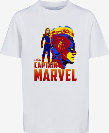 ABSOLUTE CULT Shirt 'Captain Marvel - Character' in White: front