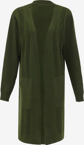 ALARY Knit Cardigan in Green: front
