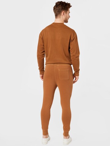 BOSS Orange Tapered Broek 'SEFADELONG' in Bruin