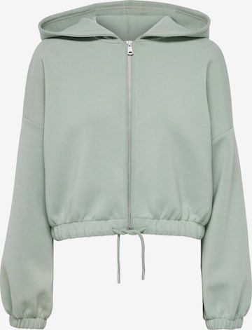 ONLY Zip-Up Hoodie 'Scarlett' in Green: front