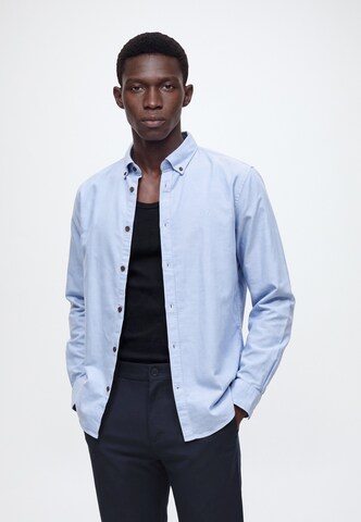 Regular fit Camicia di Lindbergh in blu: frontale