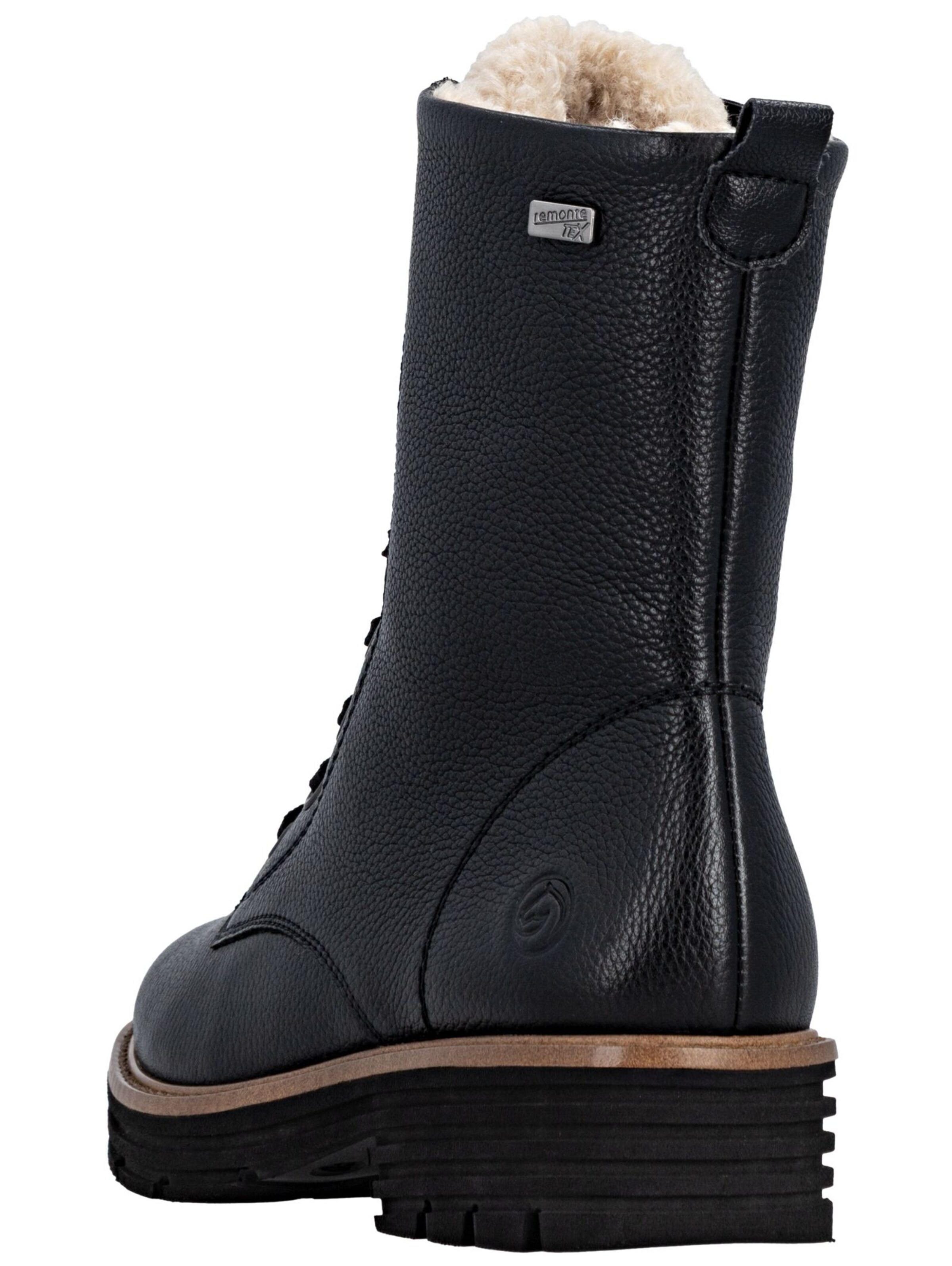 REMONTE Schnürstiefelette in Schwarz