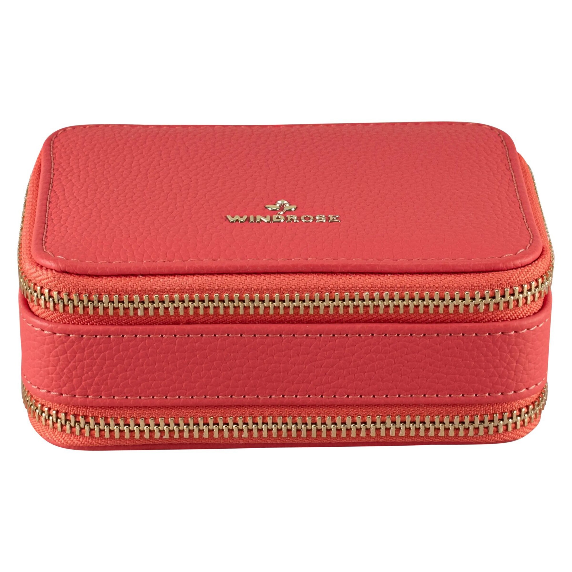 WINDROSE Schmuckkasten 'Aurora' in Rot: Vorderseite