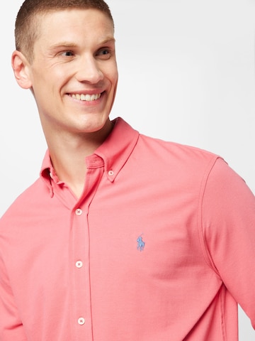 Slim fit Camicia di Polo Ralph Lauren in rosso