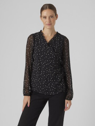 VERO MODA Blouse 'VERA' in Zwart: voorkant