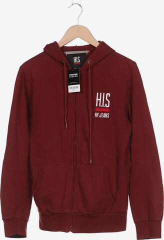 H.I.S Sweatshirt & Zip-Up Hoodie in S in Red: front