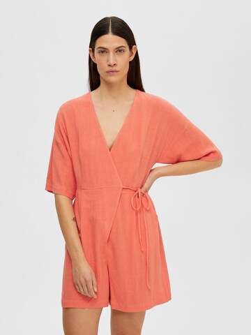 SELECTED FEMME - Jumpsuit 'VITA-MALVINA' en naranja: frente