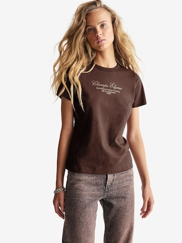 T-shirt Next en marron : devant