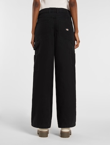 DICKIES Szeroka nogawka Spodnie w kolorze czarny