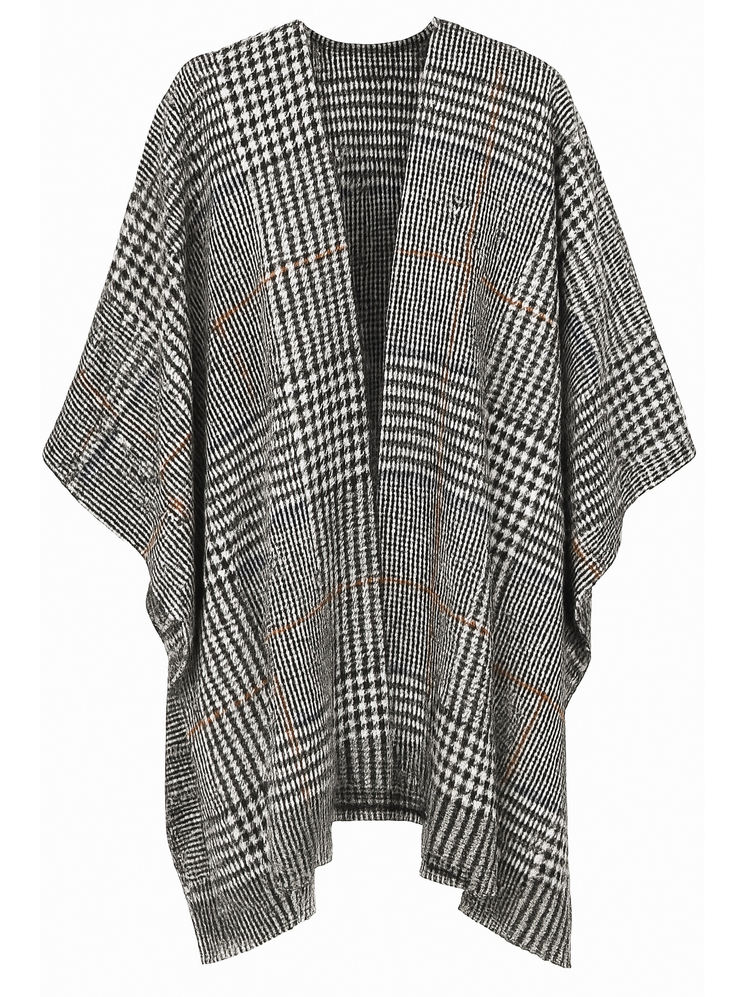 COLLEZIONE ALESSANDRO Oversized Scarf 'Hahnentritt' in Brown
