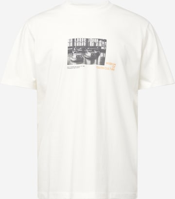 T-Shirt SELECTED HOMME en blanc : devant