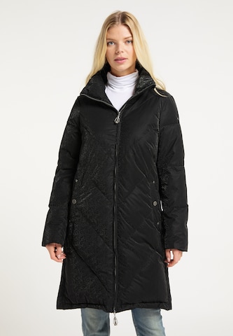 DreiMaster Vintage Winter Coat in Black: front