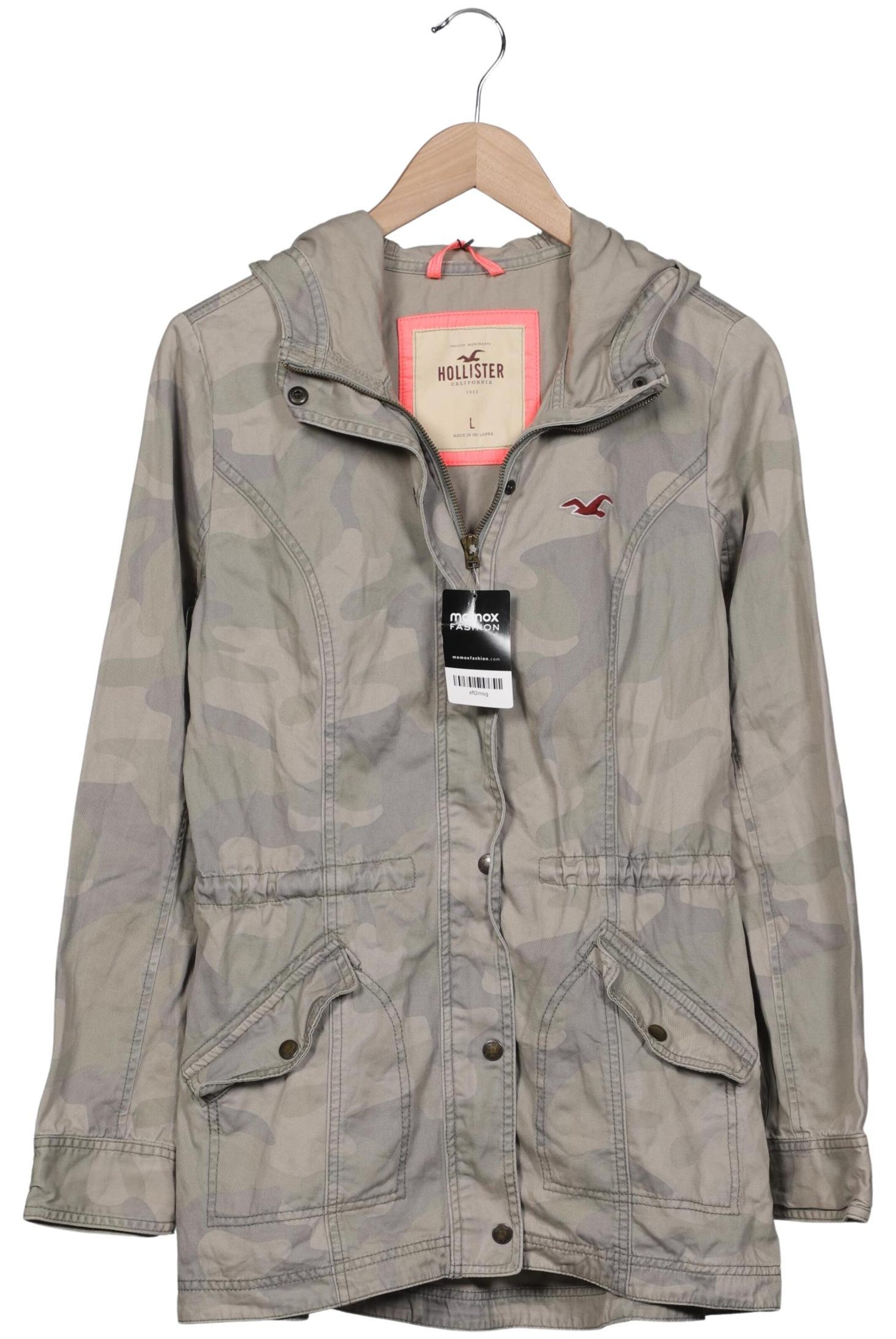 HOLLISTER Jacket & Coat in L in Beige: front
