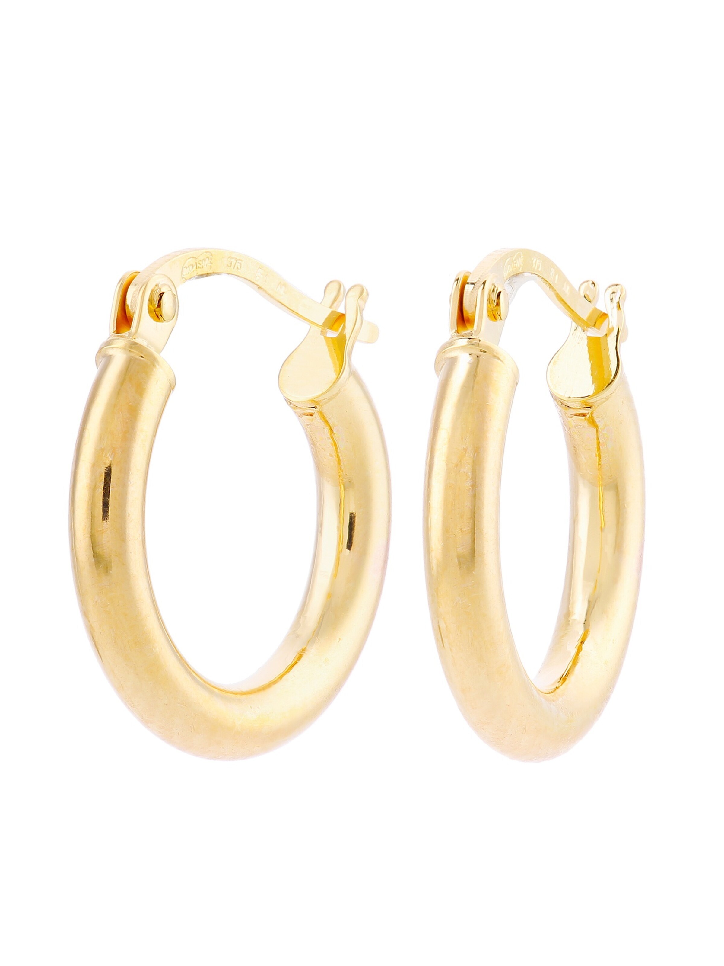Vanlere - Pendientes 'Creolen aus 375 Gelbgold' en oro: frente