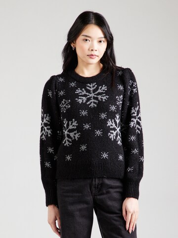 VERO MODA Sweater 'VMSNOWY FROST' in Black: front