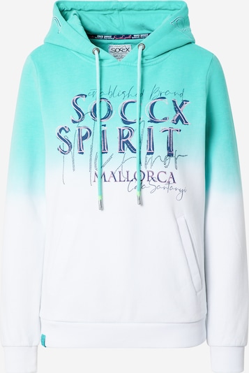 Soccx Sweater majica u tamno plava / menta / bijela, Pregled proizvoda