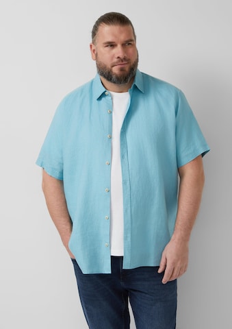 s.Oliver Regular fit Button Up Shirt in Blue