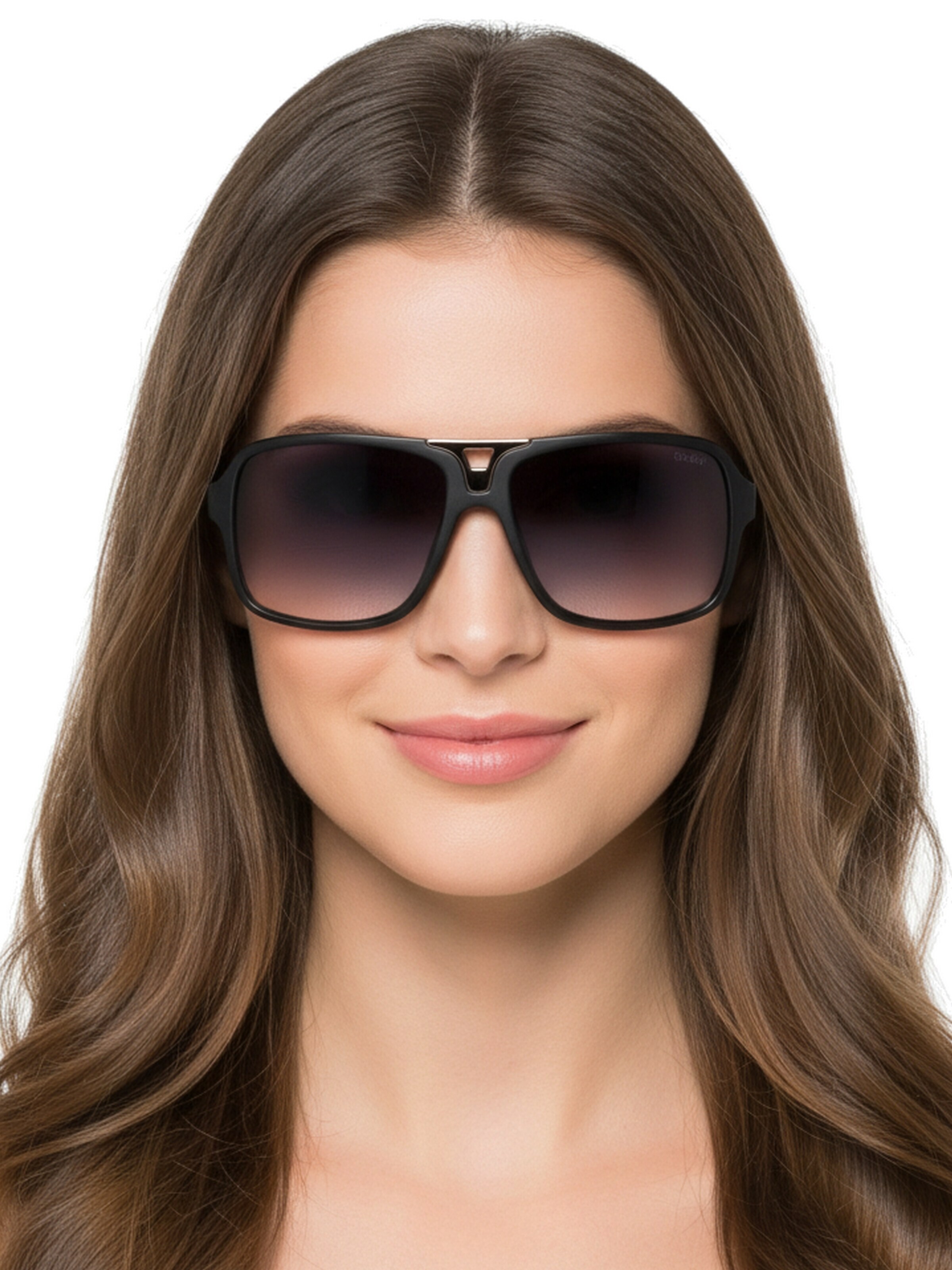 Lunettes de soleil GUESS en noir : devant