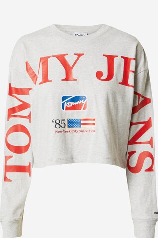 T-shirt Tommy Jeans en gris : devant
