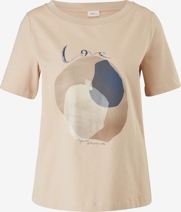 T-shirt s.Oliver BLACK LABEL en beige : devant