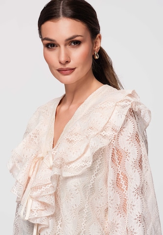 Ombre Blouse in Beige