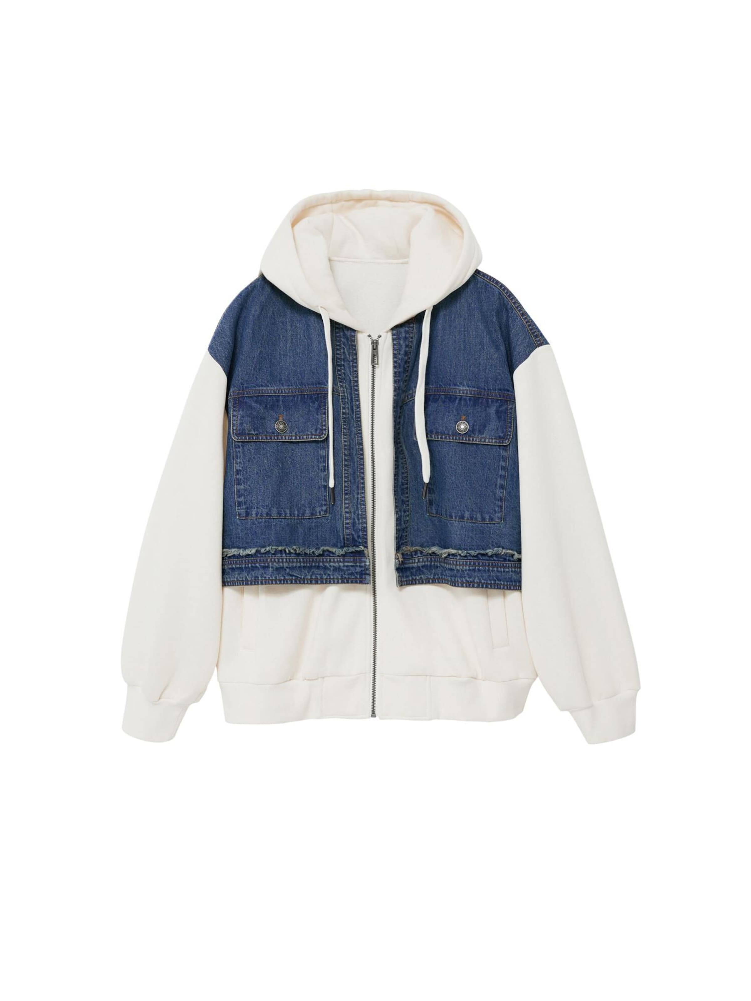 Hanorac de la Desigual pe alb: față