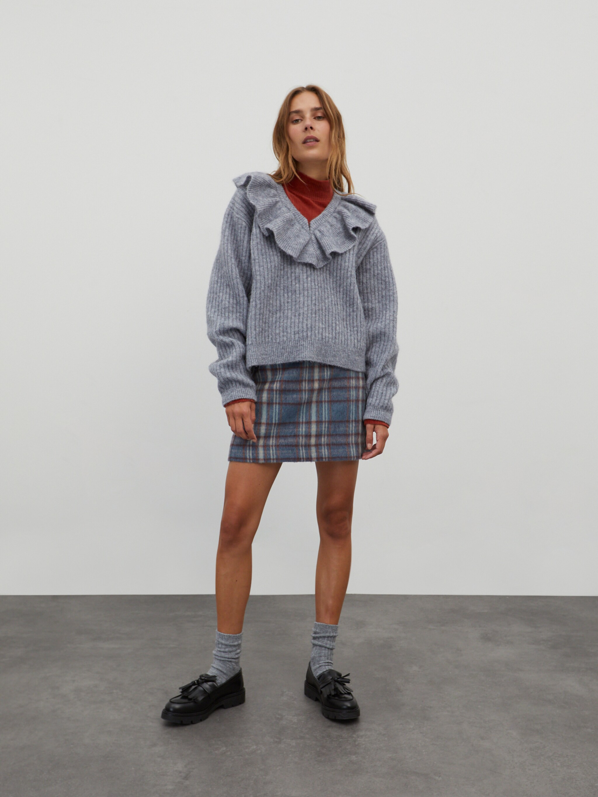 EDITED Producten Trui 'Friederike' Grijs gemêleerd