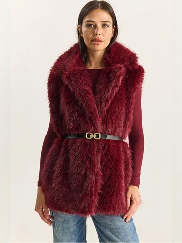 Bianco Lucci Bodywarmer in Rood: voorkant