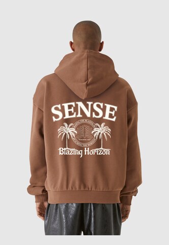 9N1M SENSE Sweatshirt 'Blazing Horizon' in Braun: predná strana