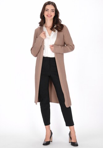 usha BLACK LABEL Gebreid vest in Bruin: voorkant