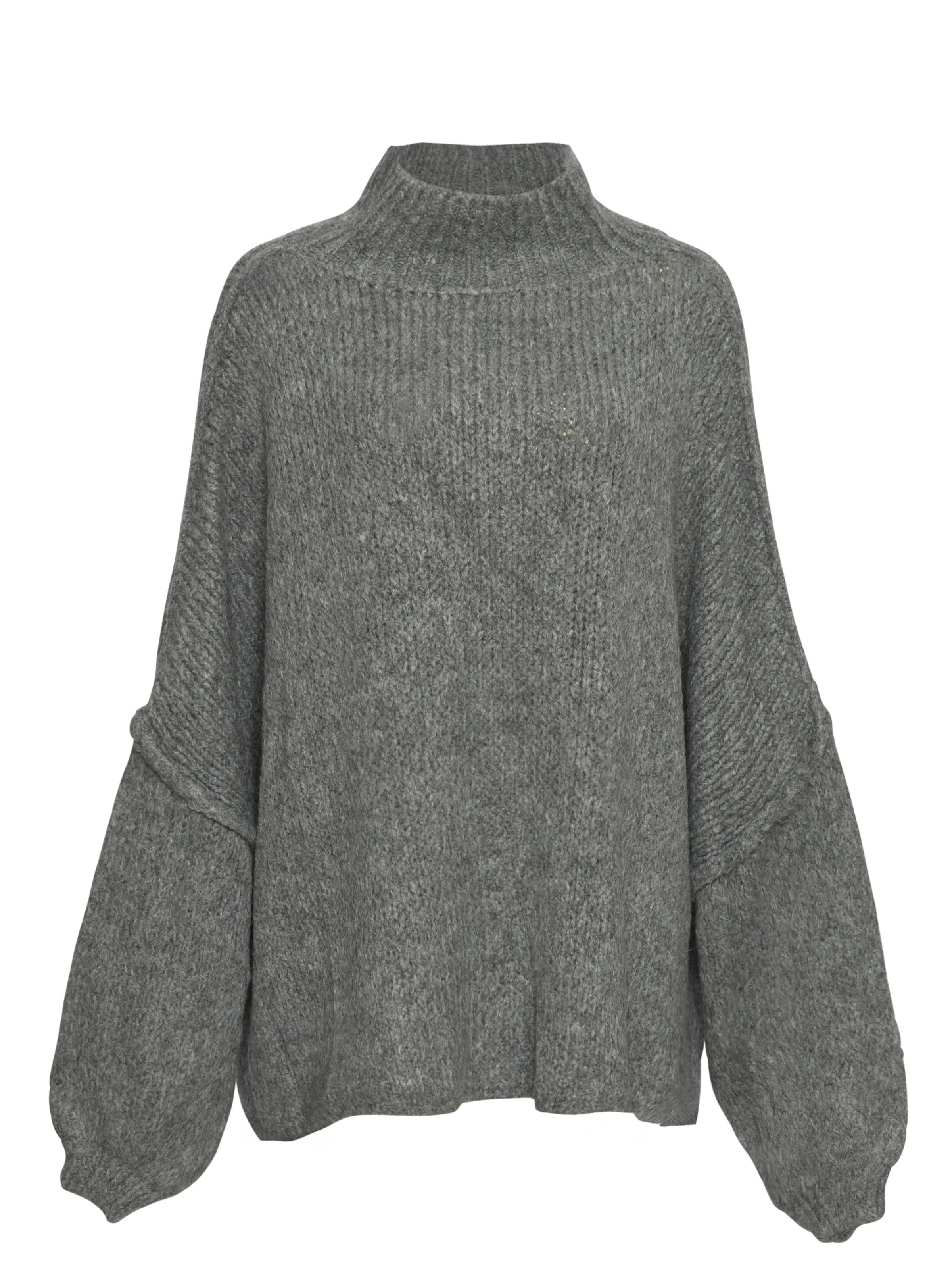 Lilavie Oversized sweater ' Maraa ' in Grey: front