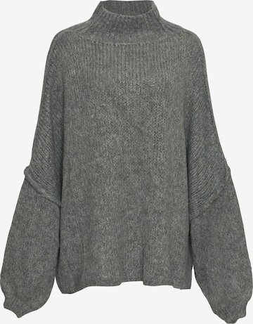 Lilavie Strickpullover ' Maraa ' in Grau: Vorderseite