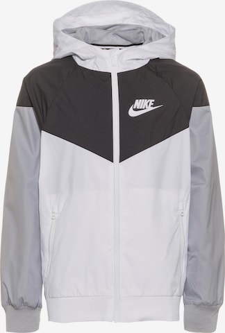 Nike Sportswear Přechodná bunda – bílá: přední strana
