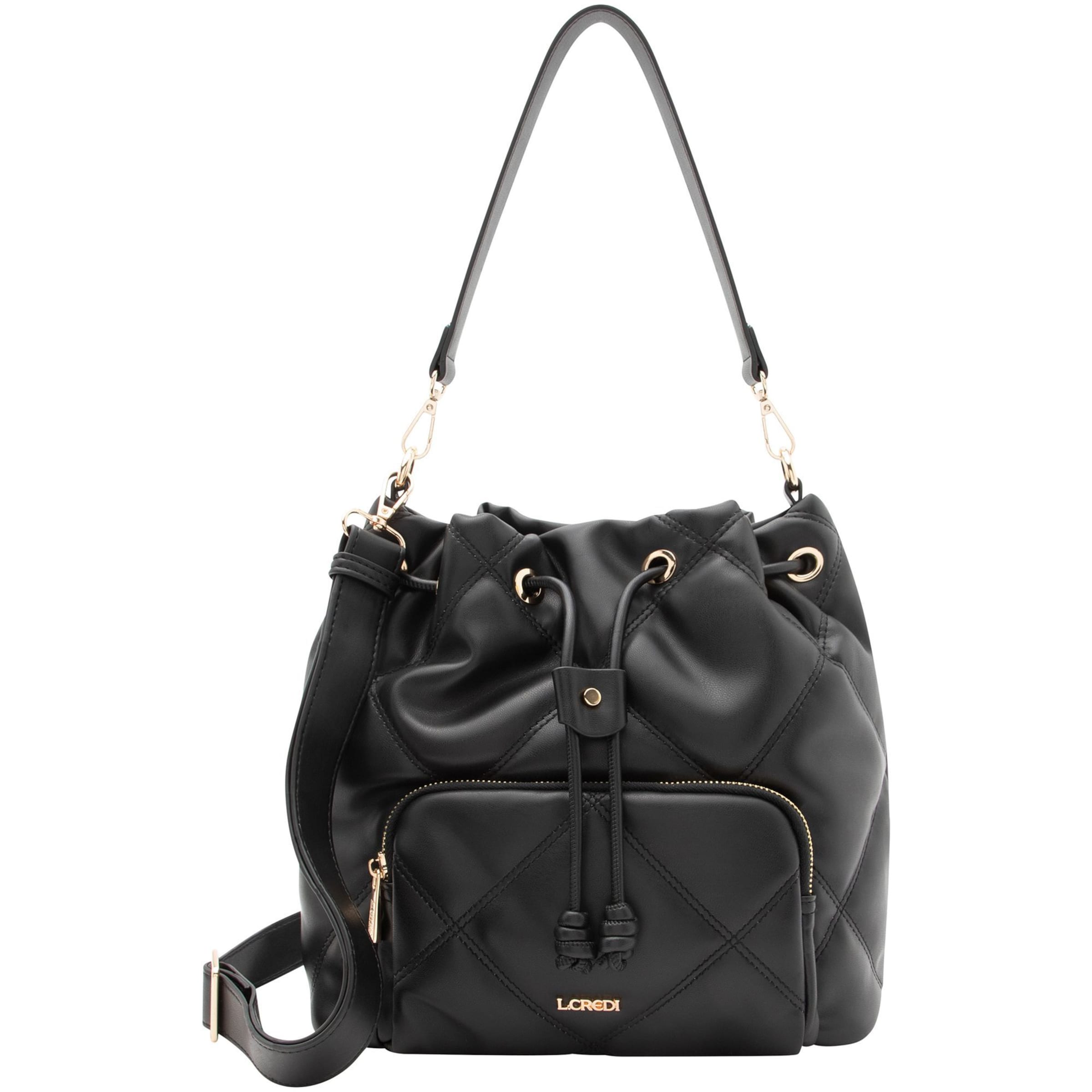 L.CREDI Buideltas 'Raimunda' in Zwart: voorkant