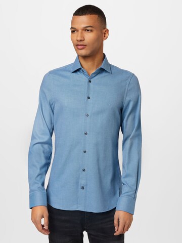 Michael Kors Slim Fit Hemd in Blau: Vorderseite