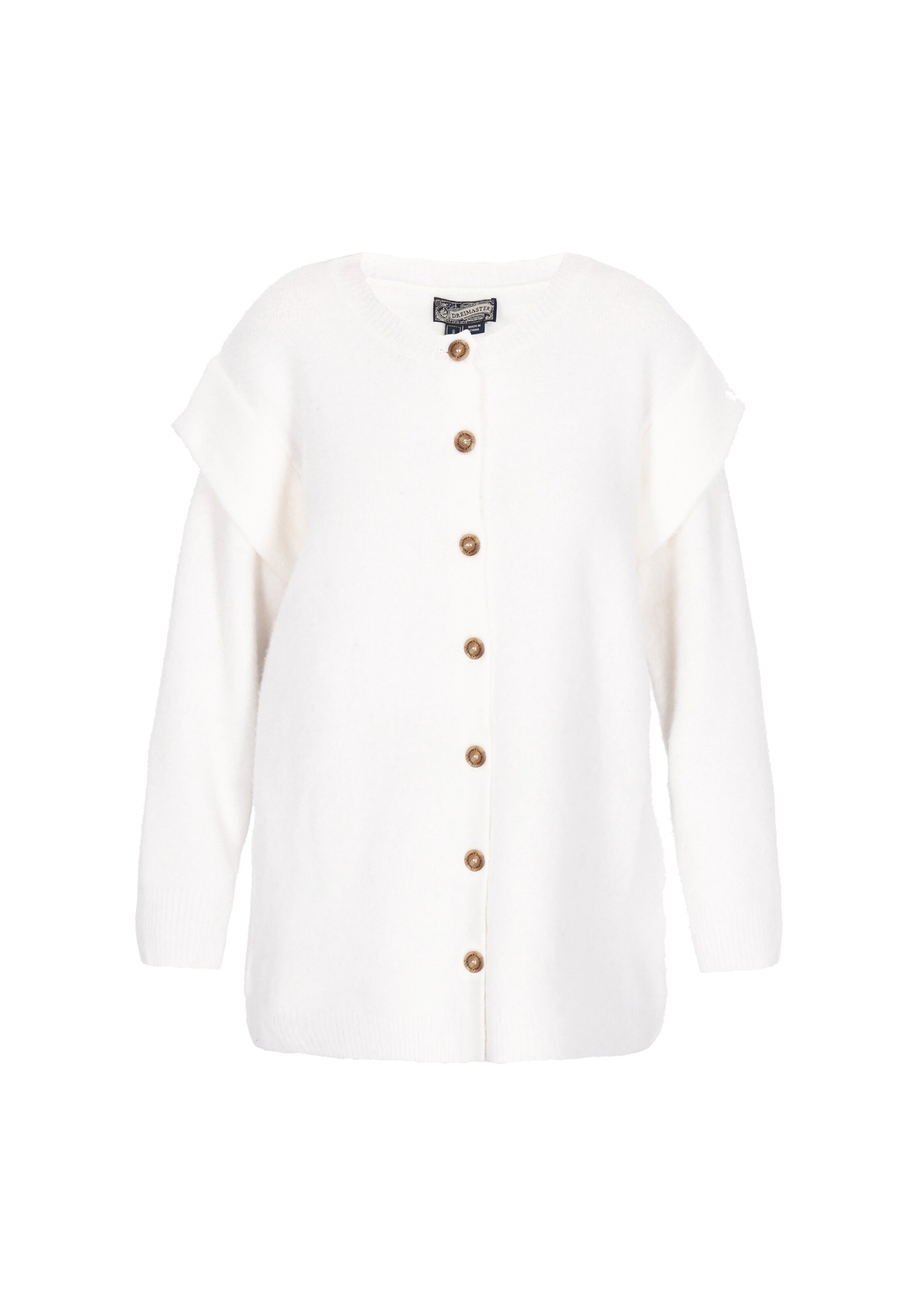 DreiMaster Vintage Вязаная кофта оверсайз в Белый: спереди