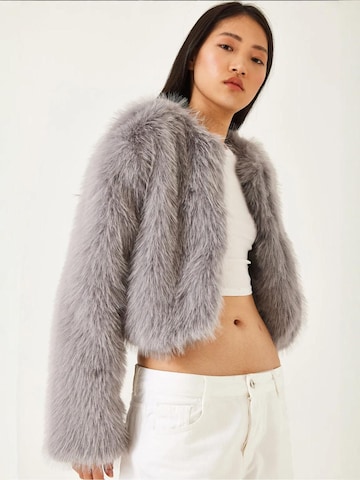 Veste mi-saison 'Kunstpelzmäntel' Bianco Lucci en gris