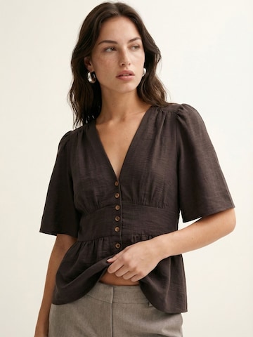 Camicia da donna di VERO MODA in marrone: frontale