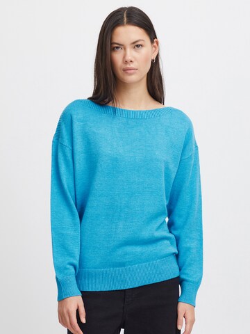 ICHI Sweater 'SELLA' in Blue: front