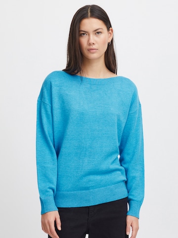 ICHI Sweater 'SELLA' in Blue: front