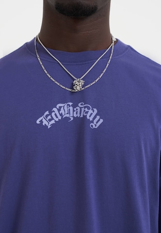Ed Hardy T-Shirt in Blau